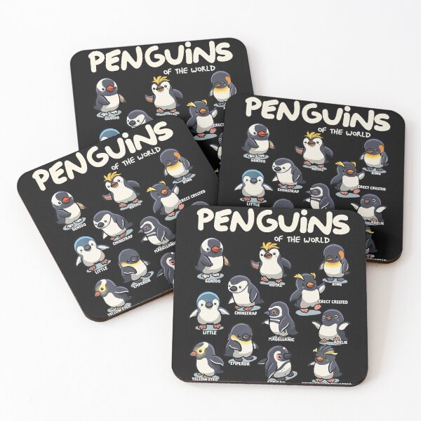 Item preview, Pingüinos del mundo Gentoo Real Rey Barbijo pequeño Erecto Crestado Magallanes Adelia Emperador Africano Ojos amarillos Saltamontes del sur Tipos de especies designed and sold by Moscettakkk.