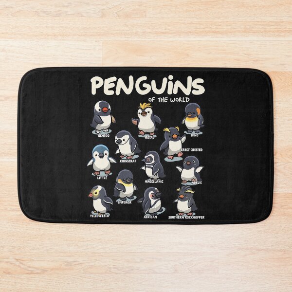 Item preview, Penguins Of The World Gentoo Royal King Little Chinstrap Erect Crested Magellanic Adelie Emperor African Yellow Eyed Southern Rockhopper Species Types designed and sold by Moscettakkk.