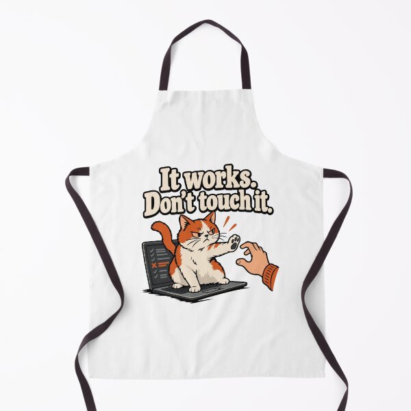 Item preview, It Works, Don't Touch It Cat Regression Testing Humor designed and sold by ThreadQuirk.