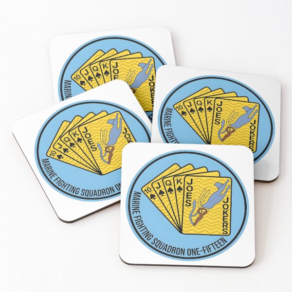 Item preview, USMC VMF-115 "Joe's Jokers" Royal Flush Playing Cards Patch designed and sold by CharlieDesings.