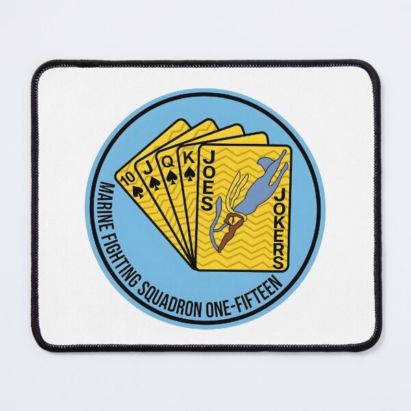 Item preview, USMC VMF-115 "Joe's Jokers" Royal Flush Playing Cards Patch designed and sold by CharlieDesings.
