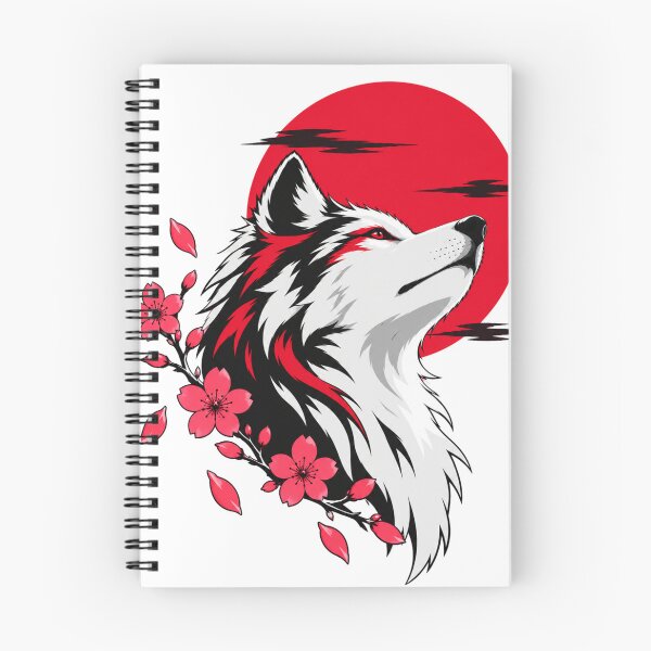 Item preview, Midnight Wolf Red Moon Japanese Art designed and sold by Unknowj.