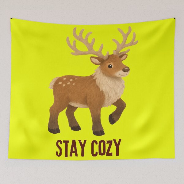 Item preview, Cute Reindeer Stay Cozy Winter - Christmas Holiday Gift designed and sold by stormk10.