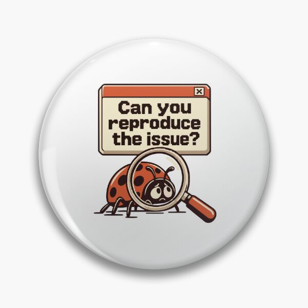 Artikelvorschau, Können Sie das Problem reproduzieren? Retro Bug Detective Grafik entworfen und verkauft von ThreadQuirk.