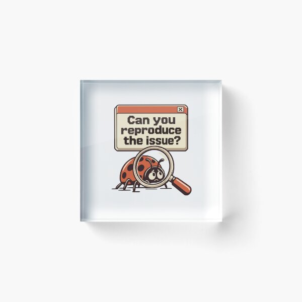 Item preview, Can You Reproduce the Issue? Retro Bug Detective Graphic designed and sold by ThreadQuirk.