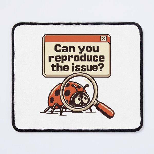 Artikelvorschau, Können Sie das Problem reproduzieren? Retro Bug Detective Grafik entworfen und verkauft von ThreadQuirk.