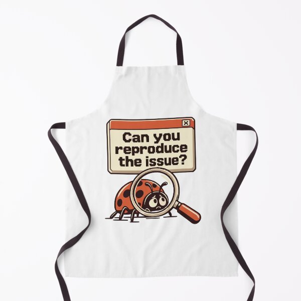 Item preview, Can You Reproduce the Issue? Retro Bug Detective Graphic designed and sold by ThreadQuirk.