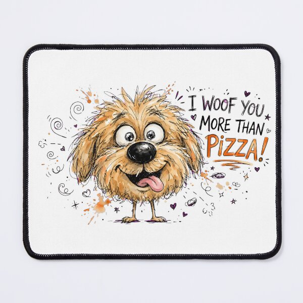 Item preview, I Woof You More Than Pizza Funny Dog designed and sold by MRFEZOO2030.