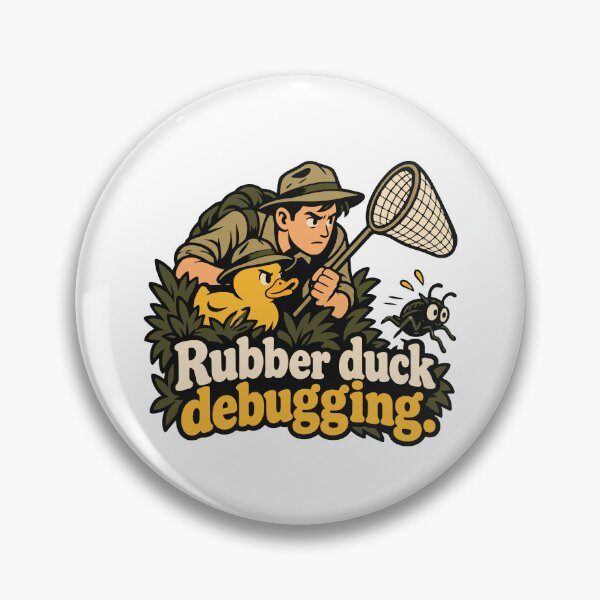 Artikelvorschau, Rubber Duck Debugging Bug Hunter Grafik entworfen und verkauft von ThreadQuirk.