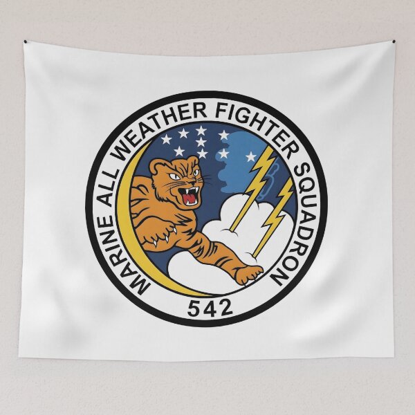 Item preview, USMC VMF(AW)-542 "Tigers" All Weather Fighter Squadron Patch    designed and sold by CharlieDesings.