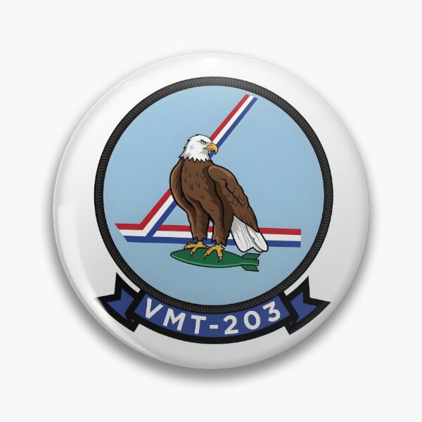 Item preview, USMC VMT-203 "Hawks" Training Squadron Patch designed and sold by CharlieDesings.