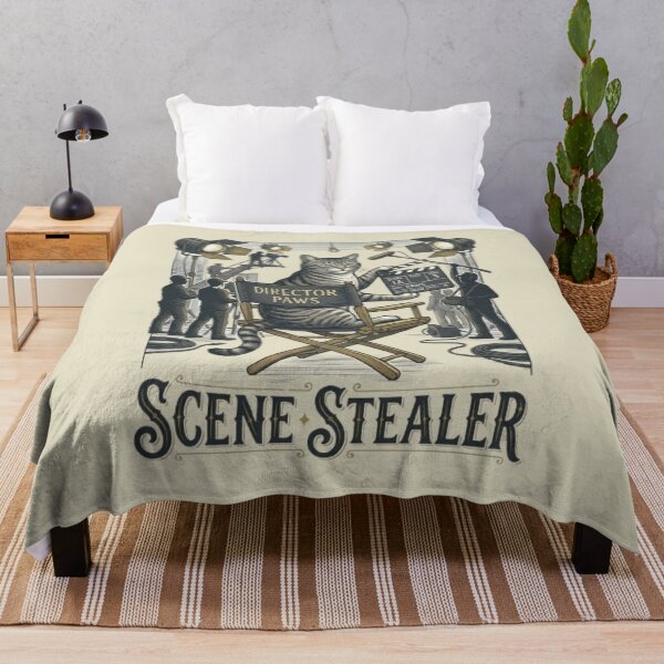 Item preview, Scene Stealer Funny Hollywood Director Cat Behind the Scenes Movie Lover Gift designed and sold by FurRealStudioCo.