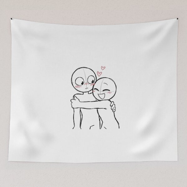Item preview, Cute Couple Hug Sticker – Wholesome Love and Romantic Art designed and sold by Spiking11.