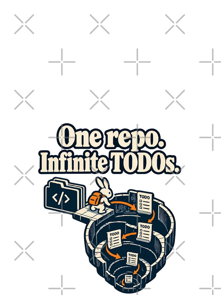 Thumbnail 5 of 5, iPhone Case, One Repo Infinite TODOs Rabbit Explorer Graphic designed and sold by ThreadQuirk.