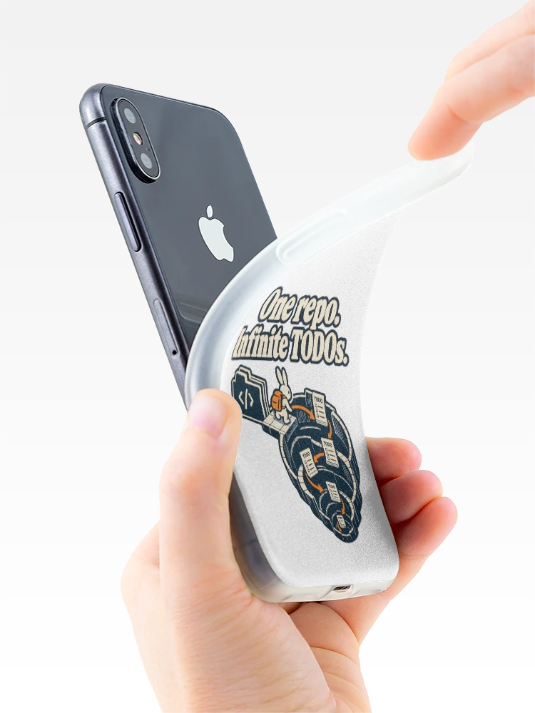 Thumbnail 4 of 5, iPhone Case, One Repo Infinite TODOs Rabbit Explorer Graphic designed and sold by ThreadQuirk.