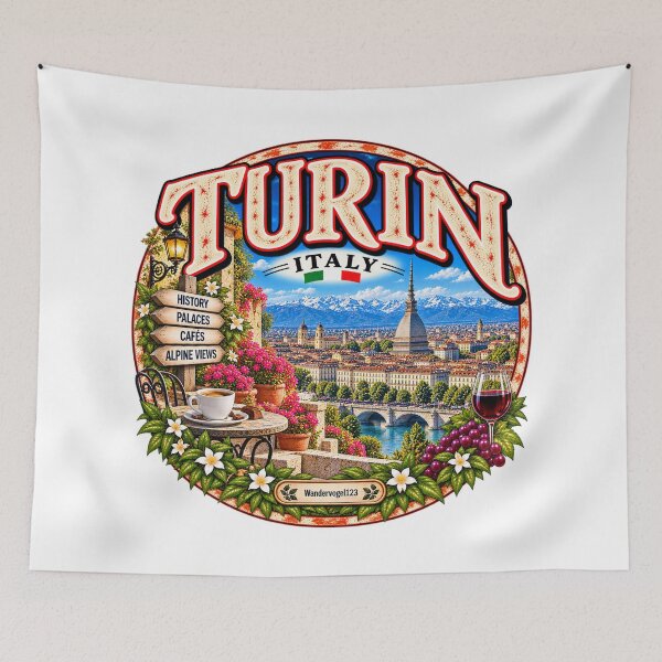 Item preview, Turin, Italy – Mole Antonelliana, Alpine panorama & Dolce Vita designed and sold by Wandervogel123.