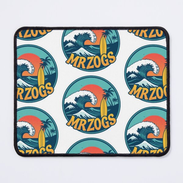 Item preview, Mr Zogs Tropical Wave and Palm Tree Circle | Retro Beach Logo designed and sold by MystiColo.