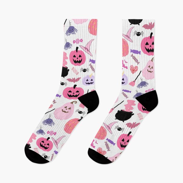 Item preview, Cute Pink Halloween Pastel Goth Witch Cauldron Pumpkin Pattern designed and sold by chupichapa.