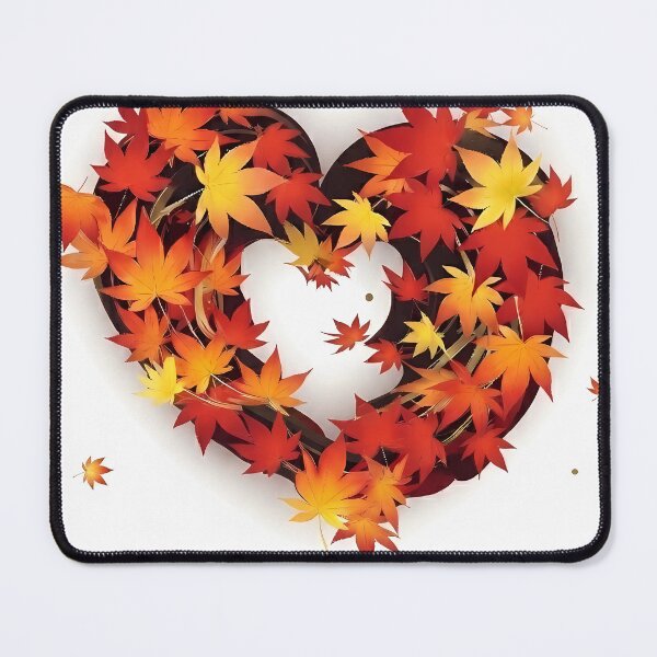 Item preview, Elegant Momiji Heart – Vibrant Japanese Maple Leaves on White designed and sold by Jun-spirit-Arts.