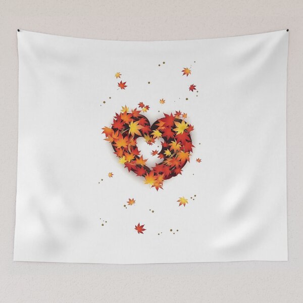 Item preview, Elegant Momiji Heart – Vibrant Japanese Maple Leaves on White designed and sold by Jun-spirit-Arts.