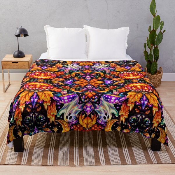 Item preview, Psychedelic Halloween Autumn Seamless Pattern designed and sold by BloomOfDesign.