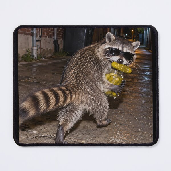 Item preview, Raccoon Eating Pickles – Midnight Pickle Heist designed and sold by "Hedek".