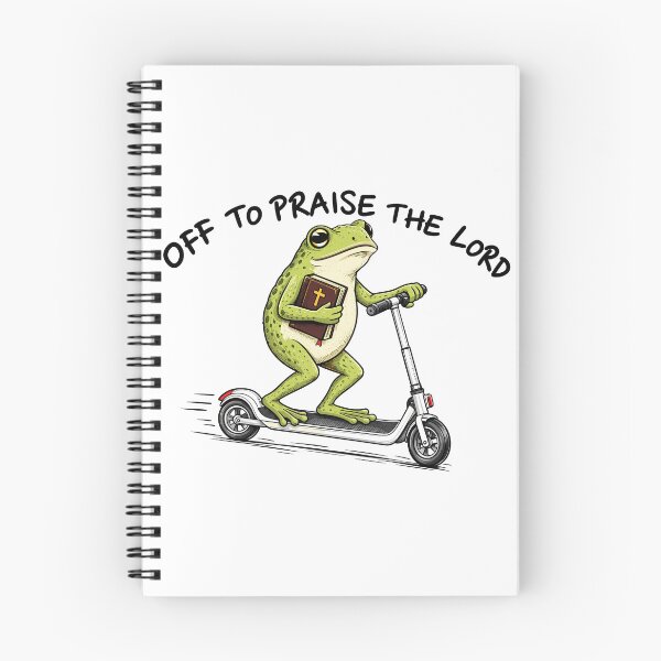 Item preview, Off To Praise The Lord Frog Jesus Faith Based designed and sold by gordonbwyashop.
