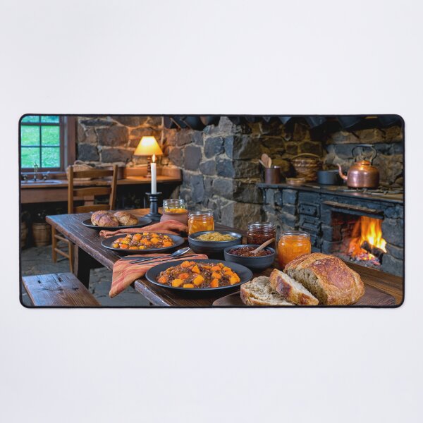 Item preview, Rustic Stone Farmhouse Kitchen Digital Art designed and sold by EnhancedReality.