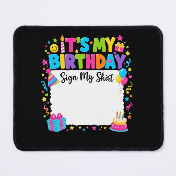 Item preview, It's My Birthday Sign My Shirt Guest Signing Party Keepsake designed and sold by FolkGraphics.