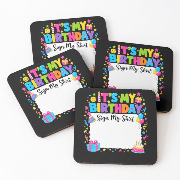 Item preview, It's My Birthday Sign My Shirt Guest Signing Party Keepsake designed and sold by FolkGraphics.