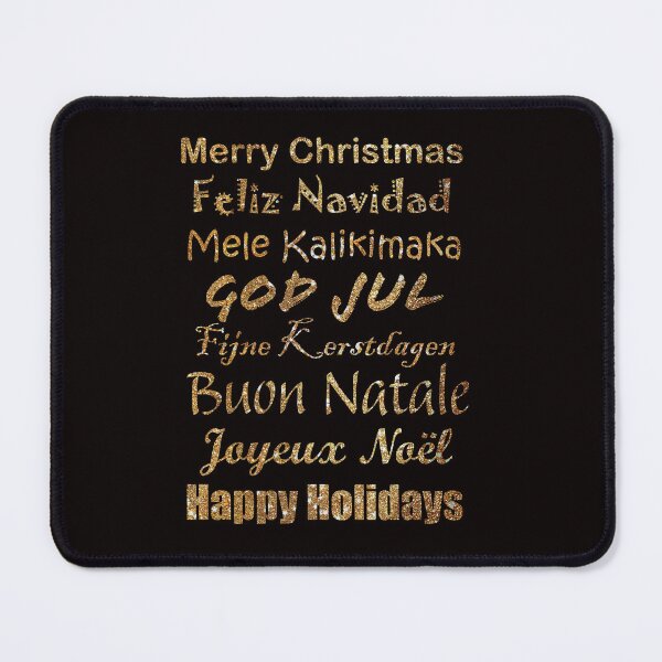 Item preview, Multi-Language Golden Glitter Christmas Greetings Pattern designed and sold by MarionsArt.