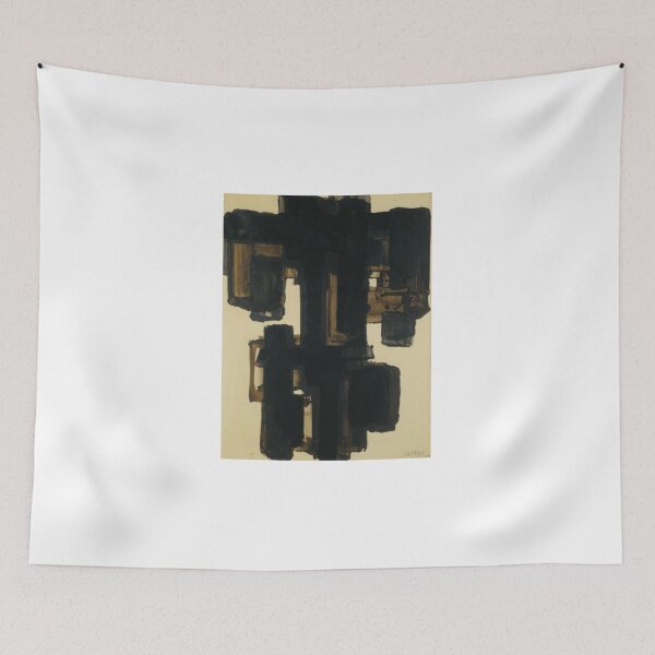 Item preview, Pierre Soulages art - Pierre Soulages artist - Pierre Soulages painting - Pierre Soulages abstract art - Pierre Soulages black painting designed and sold by Rohyadalim.