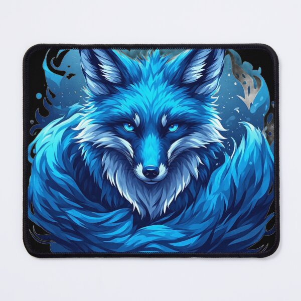 Item preview, Majestic Blue Wolf Fantasy Flowing Fur Animal Art designed and sold by FusionCipher.