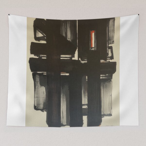 Item preview, Pierre Soulages art - Pierre Soulages artist - Pierre Soulages painting - Pierre Soulages abstract art - Pierre Soulages black painting designed and sold by Rohyadalim.