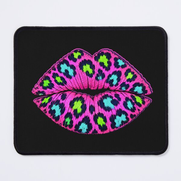Item preview, Neon Leopard Lipstick Kiss Print designed and sold by Aimetoi.