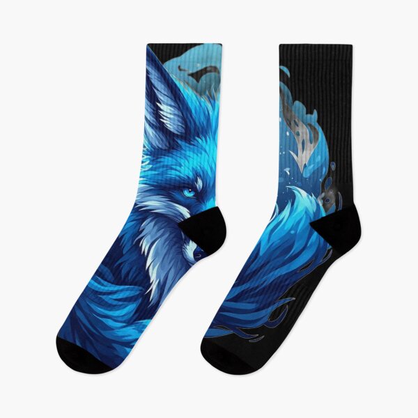 Item preview, Majestic Blue Wolf Fantasy Flowing Fur Animal Art designed and sold by FusionCipher.