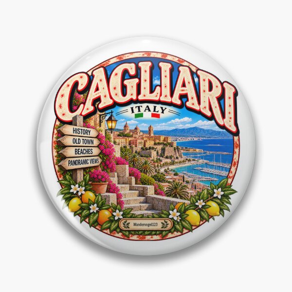 Item preview, Cagliari Sardinia – Old Town Mediterranean & Dolce Vita designed and sold by Wandervogel123.
