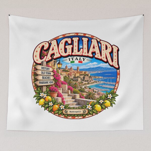 Item preview, Cagliari Sardinia – Old Town Mediterranean & Dolce Vita designed and sold by Wandervogel123.