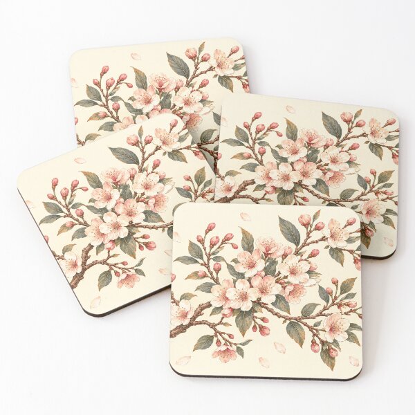 Item preview, Blossoming Cherry Tree Branch Illustration designed and sold by hattie's.