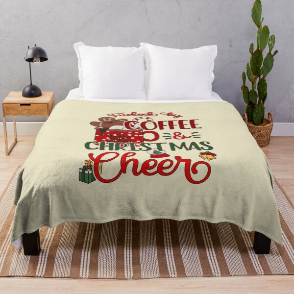 Item preview, Fueled By Coffee And Christmas Cheer Colorful Holiday I designed and sold by Lemon Pepper.