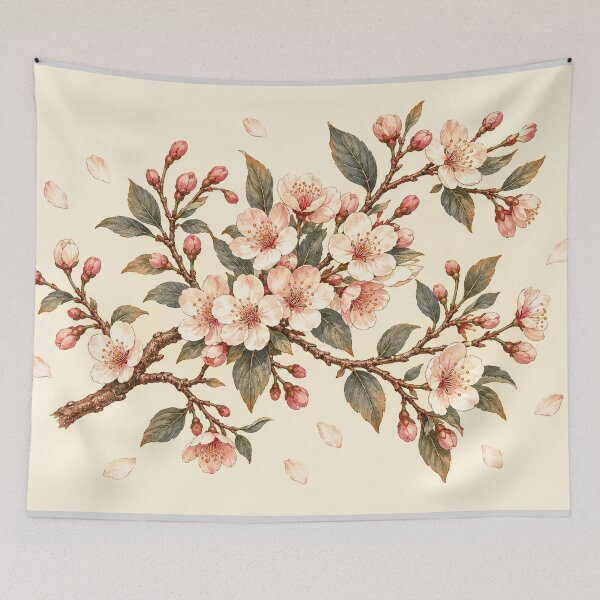 Item preview, Blossoming Cherry Tree Branch Illustration designed and sold by hattie's.