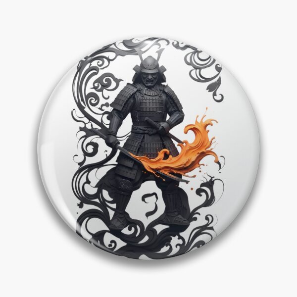 Item preview, Samurai With Flaming Orange Sword designed and sold by Alexdreamerart.