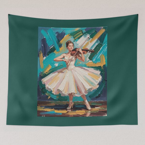Item preview, A female violinist playing the violin. designed and sold by MagelliShop.
