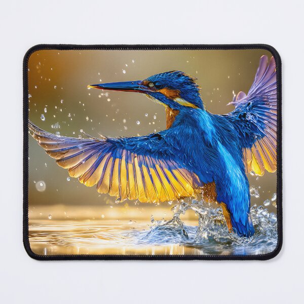 Item preview, A Majestic Kingfisher in Mid-air Splash Action designed and sold by Artessie.