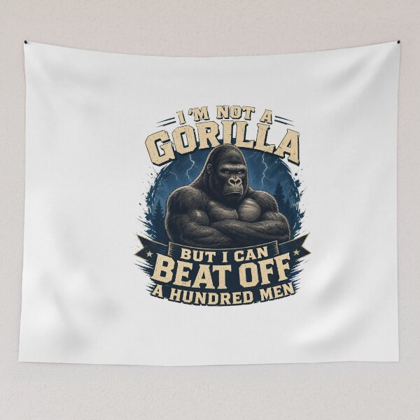 Item preview, Funny Gorilla Beat Off 100 Men designed and sold by Maladies.