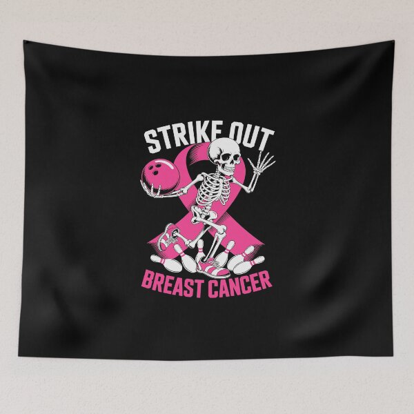 Item preview, Strike Out Breast Cancer – Skeleton Bowling Pink Ribbon Art designed and sold by jkrphoto.