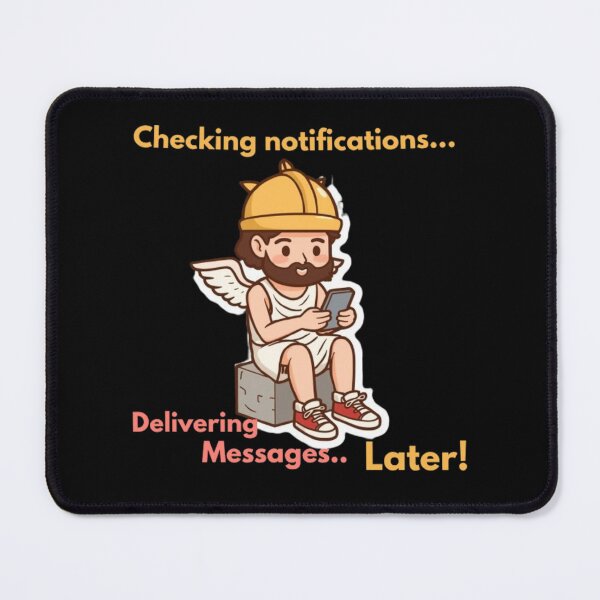 Item preview, Funny Hermes Messenger God Notification Procrastination designed and sold by LazyDayzCo.
