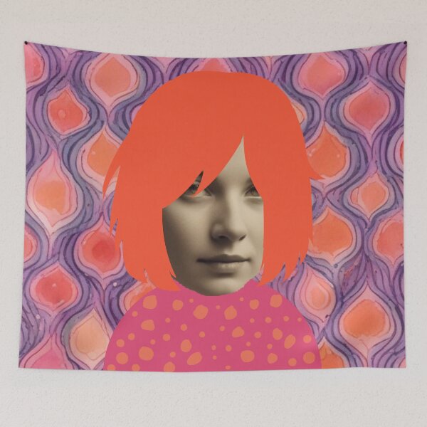 Item preview, Orange and pink lady designed and sold by GasconyPassion.