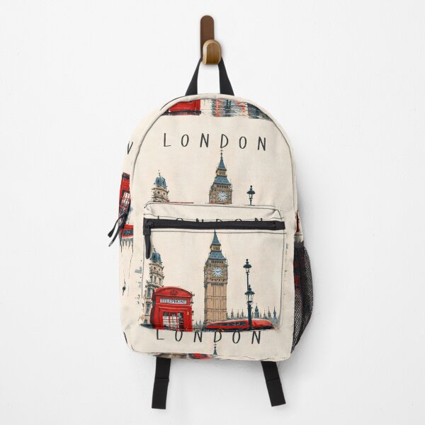 Item preview, London Big Ben & Red Telephone Box – Minimalist Travel Illustration designed and sold by IslandWild Co.