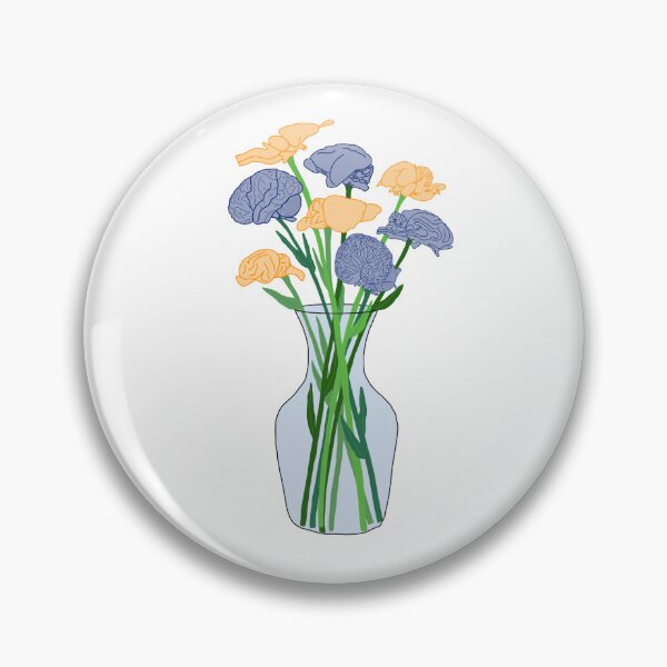 Item preview, Blue and Orange Brain Flower Bouquet designed and sold by Levi & Koda Studio.